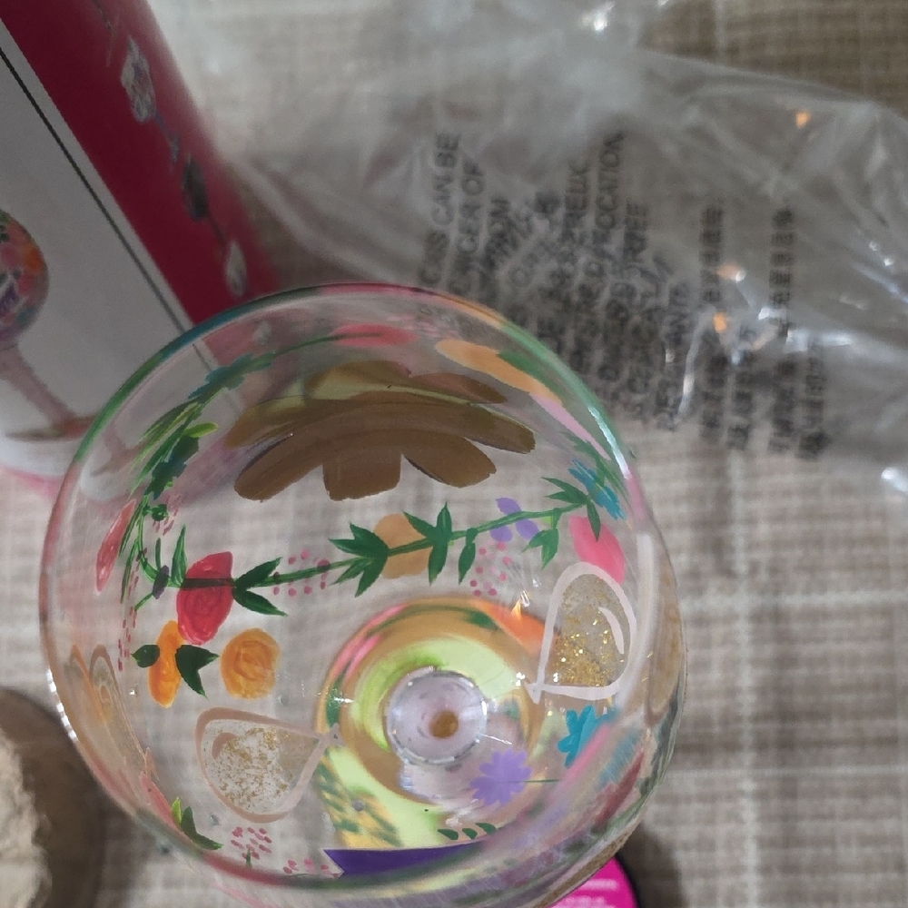 Lolita Happy 70th Birthday Wine Glass - Gold and Pink Accents - Picture 7 of 12